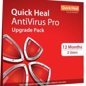 Renew Quick Heal Antivirus Pro 2 PC 1 Year (Instant Email Delivery of key) No CD