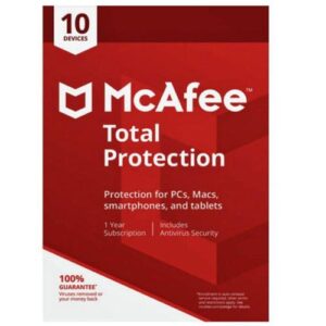 McAfee Total Protection 10 User 1 Year Latest Version ( Single Key ) ( Instant Email Delivery of Key ) No CD Only Key