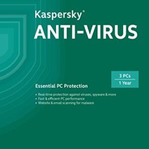 Kaspersky Antivirus 3 PC 1 Year Latest Version ( Instant Email Delivery of Key ) No CD Only Key