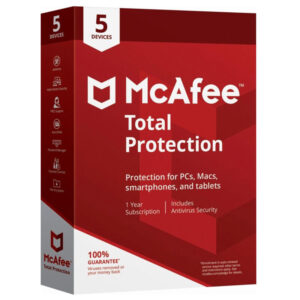 McAfee Total Protection 5 User 1 Year Latest Version ( Single Key ) ( Instant Email Delivery of Key ) No CD Only Key