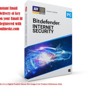 Bitdefender Internet Security 1 PC 1 Year Latest Version ( Instant Email Delivery of Key ) No CD Only Key