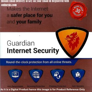 Gardian Internet Security 1 PC 1 Year Latest Version ( Instant Email Delivery of Key ) No CD Only Key