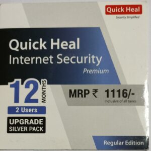 Renew Quick Heal Internet Security 2 PC 1 Year ( Instant Email Delivery of Key ) No CD Only Key (Existing Same Quick Heal Subscription Required)