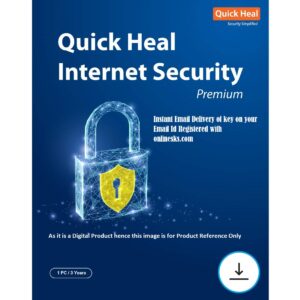 Quick Heal Internet Security Premium 1 PC 3 Year Latest Version ( Instant Email Delivery of Key ) No CD Only Key