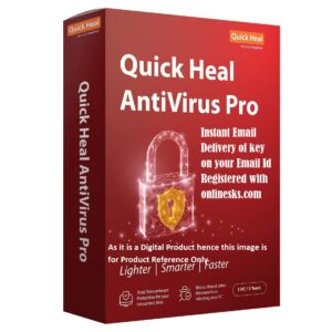 Quick Heal Antivirus Pro 1 PC 3 Year Latest Version ( Instant Email Delivery of Key ) No CD Only Key