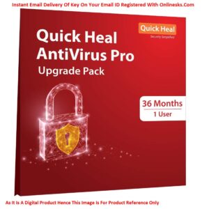 Quick Heal Antivirus Renewal 1 PC 3 Year ( Instant Email Delivery of Key ) No CD Only Key (Existing Same Quick Heal Subscription Required)