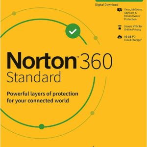 Norton 360 Standard 1 User 1 Year Total Security Latest version ( Instant Email Delivery of Key ) No CD Only Key