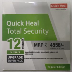 Renewal Key of Quick Heal Total Security  5 PC 1 Year ( Instant Email Delivery of Key ) No CD Only Key (Existing Same Quick Heal Subscription Required)