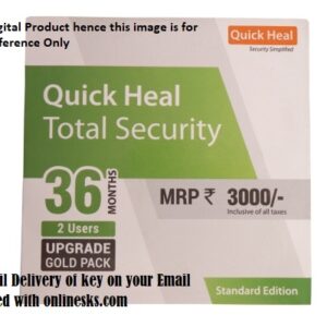 Quick Heal Total Security Renewal 2 PC 3 Year Existing Quick Heal 2 user Total Security Subscription Required ( Instant Email Delivery of Key ) No CD Only Key
